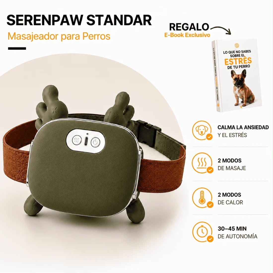 SerenPaw Masajeador Antiestres para Mascotas